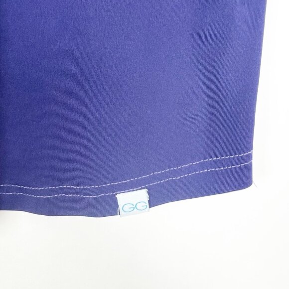 GG Blue Top Womens L Purple Blue White Yellow Colorblock Golf Tennis Pickle Ball - Picture 4 of 13